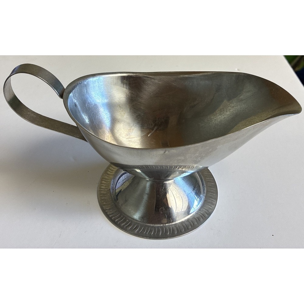 General Lion Bentley Gravy Boat 2504 Stainless Steel 6.5x3x3"‎ Korea Vintage
